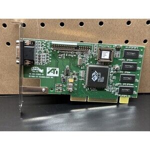 Vintage ATI Rage IIC AGP 8MB Graphics Card 1998 3D Rage II C Retro PC